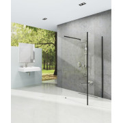 Душова кабіна Walk-In модель Corner (Walk In-Corner-110/80 v.200 Чорний+Transparent)