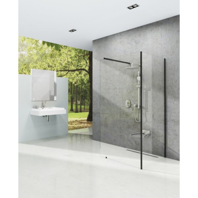 Душова кабіна Walk-In модель Corner (Walk In-Corner-110/80 v.200 Чорний+Transparent) Душова кабіна Walk-In модель Corner (Walk In-Corner-110/80 v.200 Чорний+Transparent)