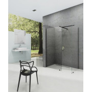 Душова кабіна Walk-In модель Double Wall (Walk In Wall-130 в.200 Чорний Transparent)