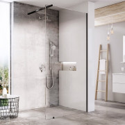Душова кабіна Walk-In модель Wall (Walk In Wall-120 в.200 см Чорний Transparent)