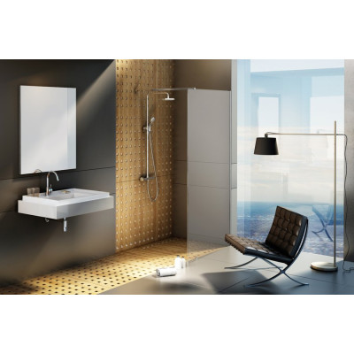 Душова кабіна Walk-In модель Wall (Walk In Wall-140 в.200 Чорний Transparent) Душова кабіна Walk-In модель Wall (Walk In Wall-140 в.200 Чорний Transparent)