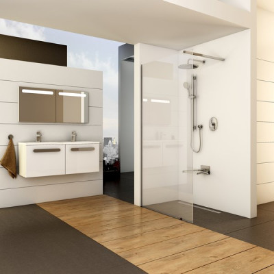 Душова кабіна Walk-In модель Wall (Walk In Wall-140 в.200 Чорний Transparent) Душова кабіна Walk-In модель Wall (Walk In Wall-140 в.200 Чорний Transparent)