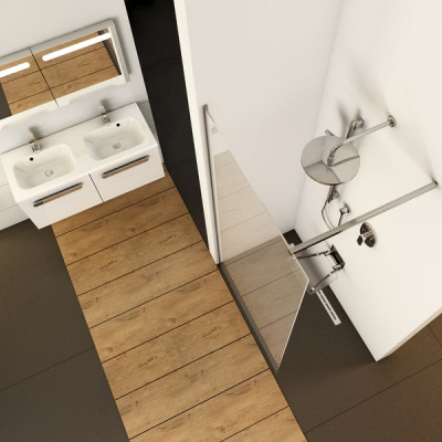 Душова кабіна Walk-In модель Wall (Walk In Wall-140 в.200 Чорний Transparent) Душова кабіна Walk-In модель Wall (Walk In Wall-140 в.200 Чорний Transparent)