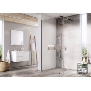Душова кабіна Walk-In модель Wall (Walk In Wall-120 в.200 см Чорний Transparent)