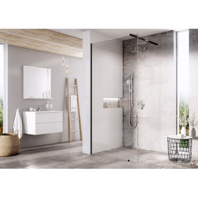 Душова кабіна Walk-In модель Wall (Walk In Wall-140 в.200 Чорний Transparent) Душова кабіна Walk-In модель Wall (Walk In Wall-140 в.200 Чорний Transparent)