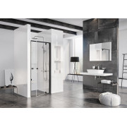 Душові двері Pivot PDOP1 (PDOP1-80 білий+Transparent)