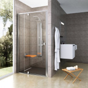 Душові двері Pivot PDOP2 (PDOP2-100 чорний+Transparent)