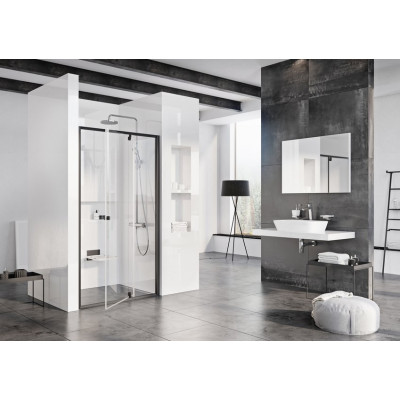 Душові двері Pivot PDOP2 (PDOP2-120 білий+Transparent) Душові двері Pivot PDOP2 (PDOP2-120 білий+Transparent)