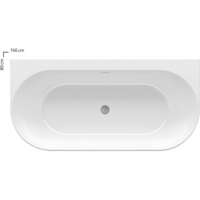 Ванна Freedom W (Ванна FREEDOM W 1660x800 окремо стояча (кришка переливу та зливу: хром)) Ванна Freedom W (Ванна FREEDOM W 1660x800 окремо стояча (кришка переливу та зливу: хром))