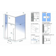 Душова кабіна REA FARGO BLACK 90X90