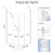 Душева кабіна REA FOLD N2 80Х80