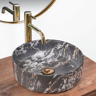 Умивальник (раковина) REA SAMI MARBLE APOGEO MAT накладний Умивальник (раковина) REA SAMI MARBLE APOGEO MAT накладний
