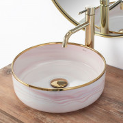 Умивальник (раковина) REA MERIDA PINK накладний рожевий