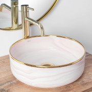 Умивальник (раковина) REA MERIDA PINK накладний рожевий