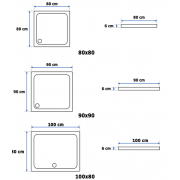 Душевий піддон Rea Savoy 80x100 Чорний REA-K4087