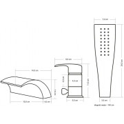 Змішувач для Ванни Rea Riven Золото REA-B0497