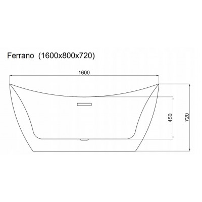 Ванна Rea Ferrano 160 REA-W0150 Ванна Rea Ferrano 160 REA-W0150