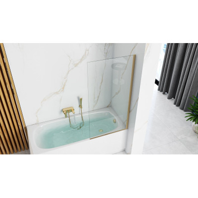 Шторка для ванни Rea Elegant 80 Золото REA-W5601 Шторка для ванни Rea Elegant 80 Золото REA-W5601