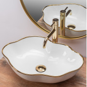 Умивальник Rea Pearl Золото EdgeREA-U0696