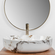 Умивальник Rea Queen Білий Carrara REA-U1232