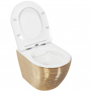 Унітаз Carlo Flat Brush Золото REA-C6942