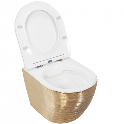 Унітаз Carlo Flat Brush Золото REA-C6942 Унітаз Carlo Flat Brush Золото REA-C6942