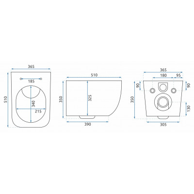 Унітаз REA MARTIN SLIM RIMLESS DUROPLAST REA-C8006 Унітаз REA MARTIN SLIM RIMLESS DUROPLAST REA-C8006