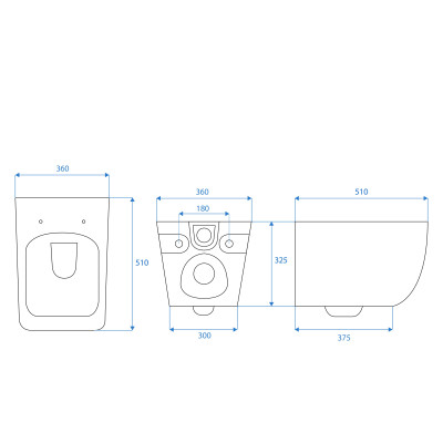 Унітаз Rea Hary Rimless REA-C6578 Унітаз Rea Hary Rimless REA-C6578