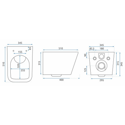 Унітаз Rea Raul Rimless REA-C9660 Унітаз Rea Raul Rimless REA-C9660