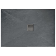 Душевий піддон Rea ROCK 80x100x3,5 Сірий REA-K4582
