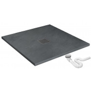 Душевий піддон Rea ROCK 90x90x3,5 Сірий REA-K4585
