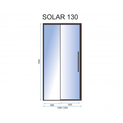 Душова дверка Rea Solar 130 Чорний МАТ REA-K6358 Душова дверка Rea Solar 130 Чорний МАТ REA-K6358