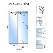 Душова дверка Rea EasyClean NIXON 120 Хром