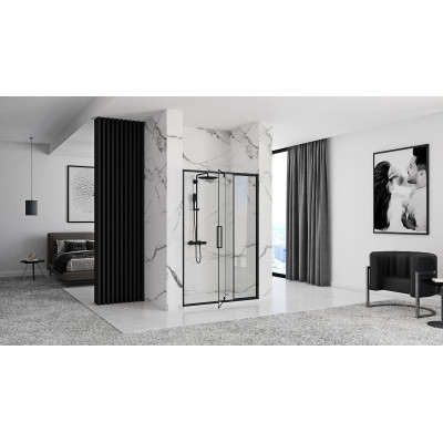 Душова дверка Rea Rapid Swing 120 Чорний МАТ REA-K6413 Душова дверка Rea Rapid Swing 120 Чорний МАТ REA-K6413