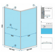 Душова кабіна Rea Space In Black 90x90 REA-K8881