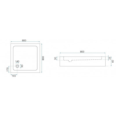 Душова кабіна Rea PUNTO 80x80 Хром REA-K0863 Душова кабіна Rea PUNTO 80x80 Хром REA-K0863
