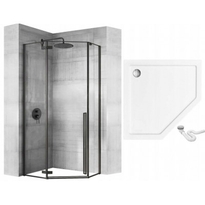 Душова кабіна Rea DIAMOND Чорний МАТ 90x90 REA-K5622 Душова кабіна Rea DIAMOND Чорний МАТ 90x90 REA-K5622