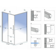 Душова кабіна Rea SOLAR 90x90 Чорний REA-K6412