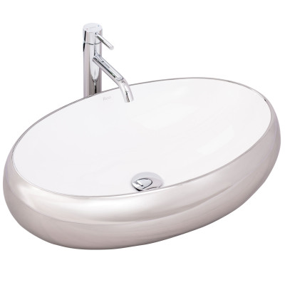 Умивальник Rea Melania Срібло/Білий REA-U0418 Умивальник Rea Melania Срібло/Білий REA-U0418