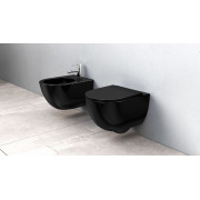 Унітаз Rea Carlo Mini Rimless Flat Чорний REA-C8936