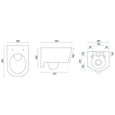 Унітаз Rea Tores Rimless REA-C1001 Унітаз Rea Tores Rimless REA-C1001
